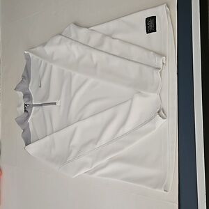 Men's Small Nike Golf Dri-Fit Quarter Zip Long Sleeve Jacket - White/Gray